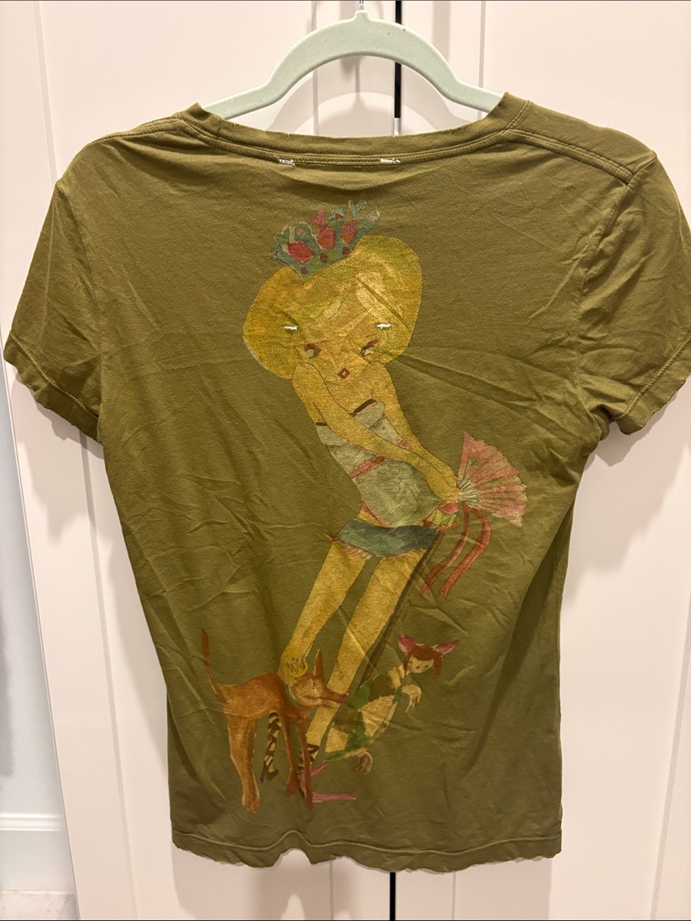 Harajuku Lovers Olive Green Short Sleeve Logo Tee - Picture 2 of 4